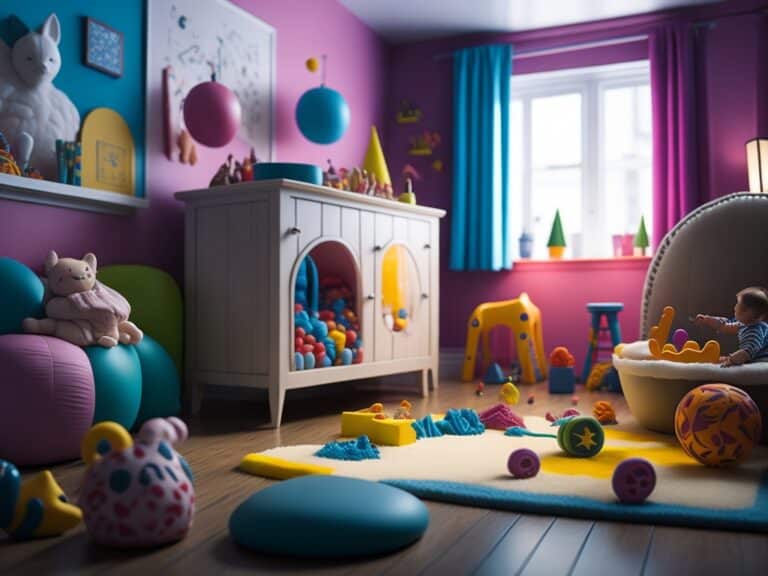 Enfant jouant dans un espace sensoriel en crèche