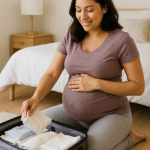 Prenez le temps de faire votre valise et celle de bébé pour la maternité sans stress.