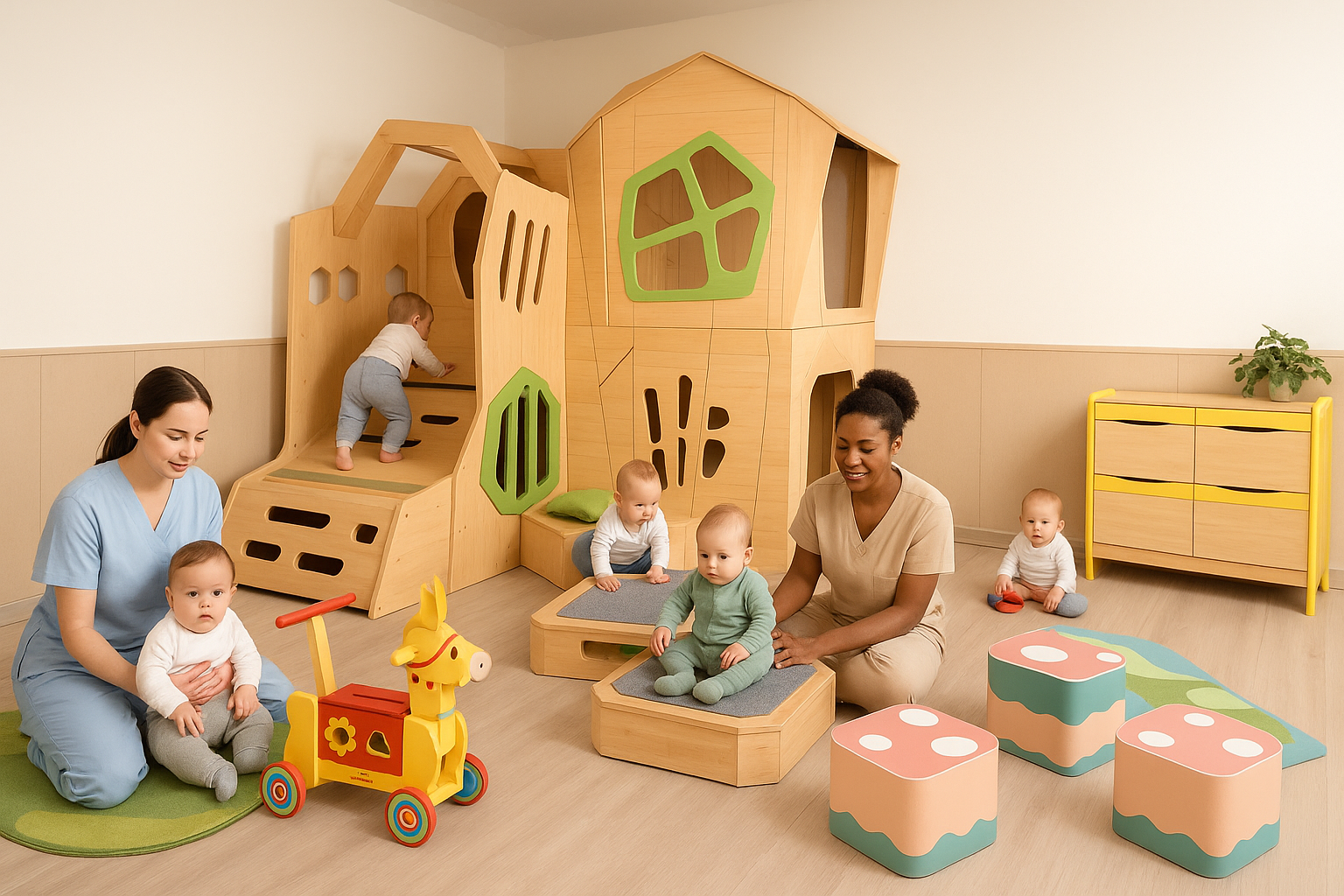 Le lien d’attachement construit entre bébé et les professionnels est essentiel à son bien-être. Il lui permet de se sentir en sécurité, d’explorer le monde… et de s’épanouir pleinement. Découvrez comment la crèche accompagne chaque enfant avec douceur et bienveillance.