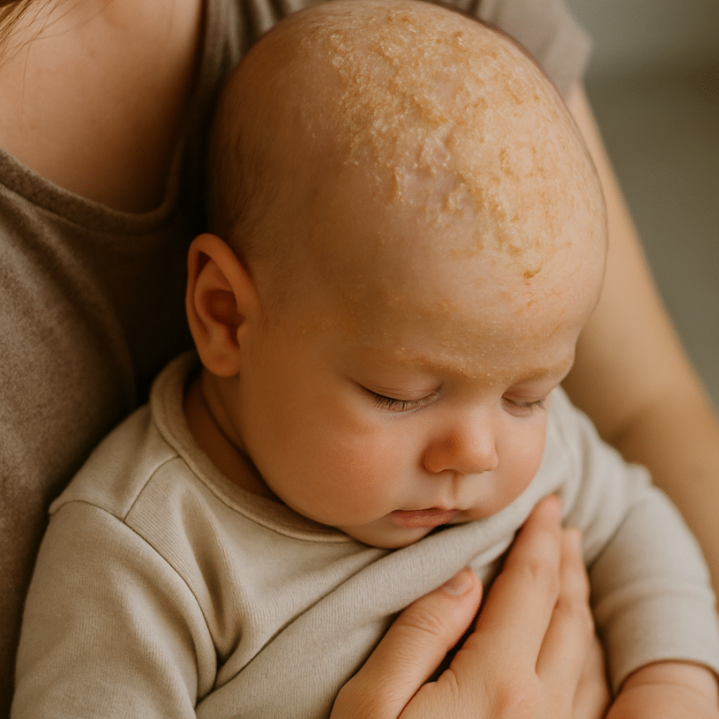 Les croûtes de lait ne sont pas graves chez bébé.