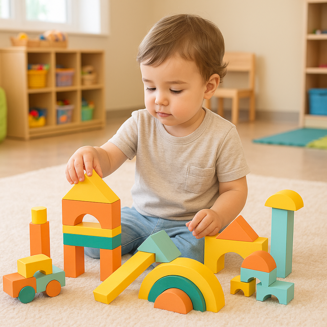 Les jeux de construction permettent de participer aux développement de votre enfant.