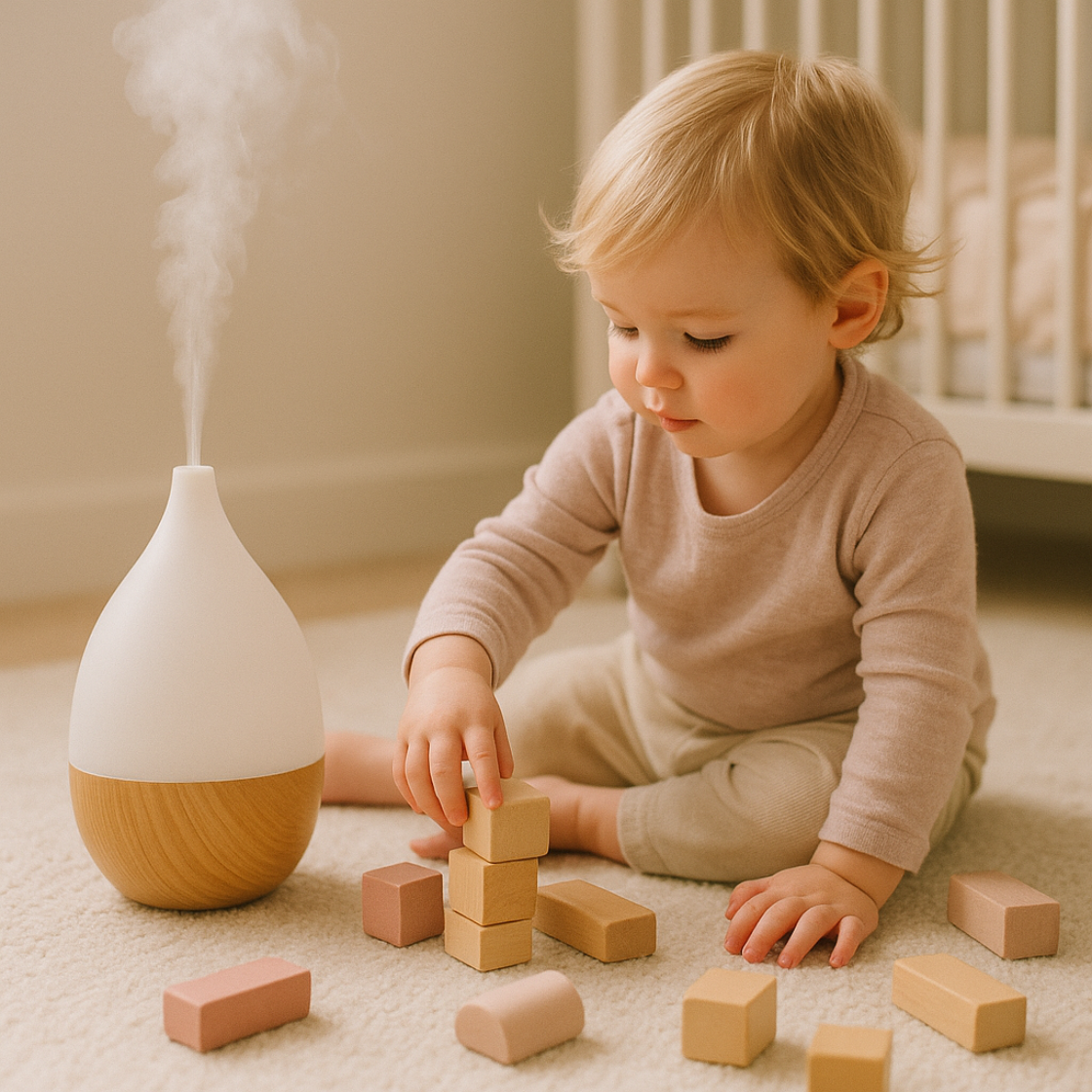 Les huiles essentielles peuvent être dangereuses pour les enfants. Diffusez avec grande précaution.