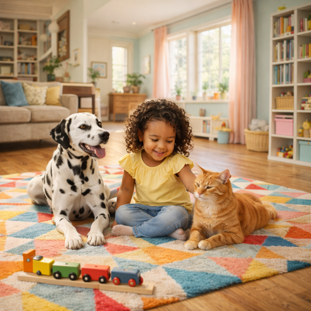 Les animaux apportent des bienfaits aux enfants.