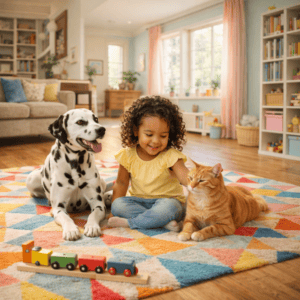 Les animaux apportent des bienfaits aux enfants.